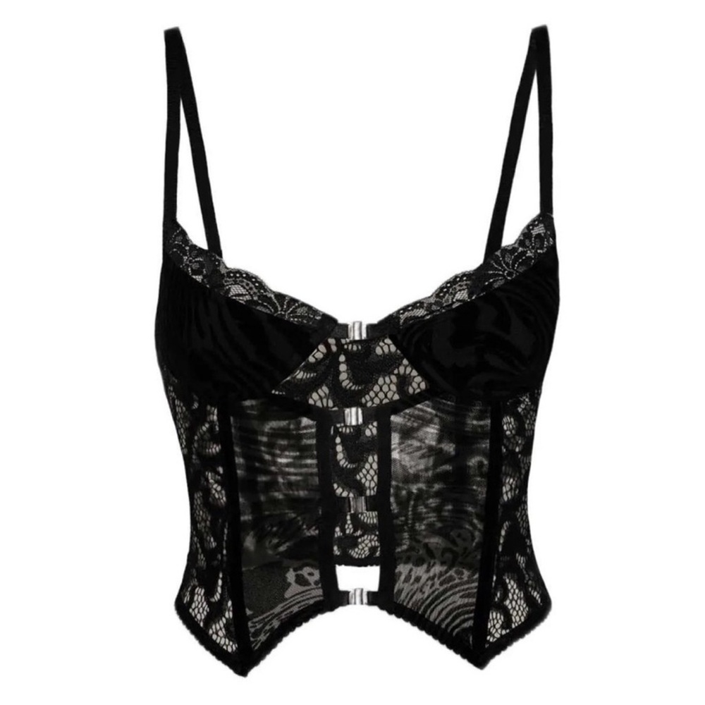 I.AM.GIA Elena Top Black Burnout